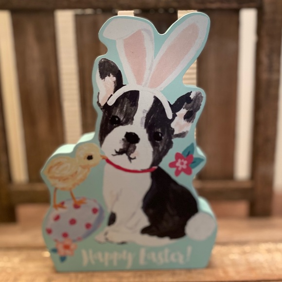 Easter Bunny French Bulldog & Chick Decor Sign, Easter Frenchie Decor Sign - Picture 13 of 16